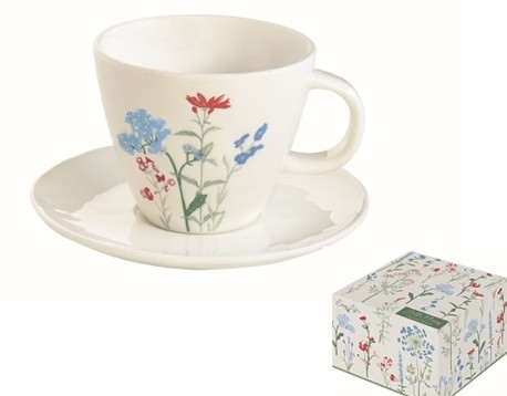 Easy Life Mille Fleurs Blue csésze+alj 2,5 dl