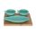 Easy Life Porcelántál haltálka 3 db-os készlet, 2db 9x7 cm, 1 db 18x8 cm, bambusztálcán, 19,5x16,5 cm