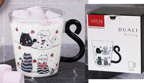 Veroni Duali Kitty duplafalú bögre 3 dl